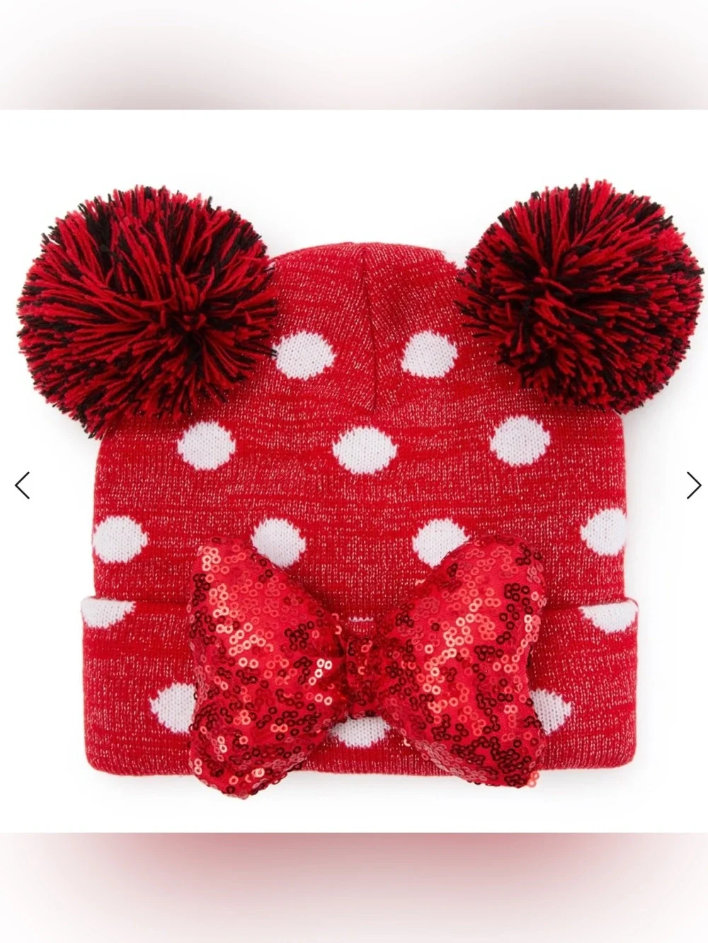 Disney Minnie Mouse Red Beanie For Kids